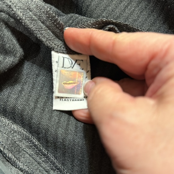 Diane von Furstenberg Grey Knit, Sleeveless, Fit and Flare Dress Size:0 - Picture 5 of 6